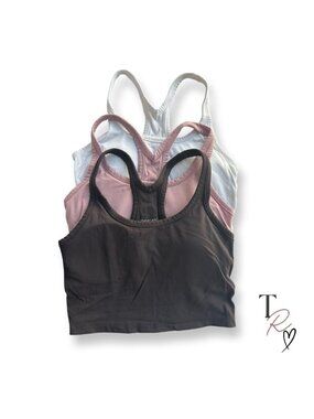 Peachy Athletic Ember Bra Top Multi-Color Sports Bra Bundle of 3 Size Small